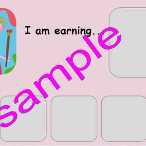 Peppa Pig &quot;I am earning&quot; board