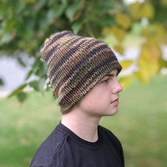 Reversible Camouflage Camo Knit Beanie Men, Women, Teen, Unisex