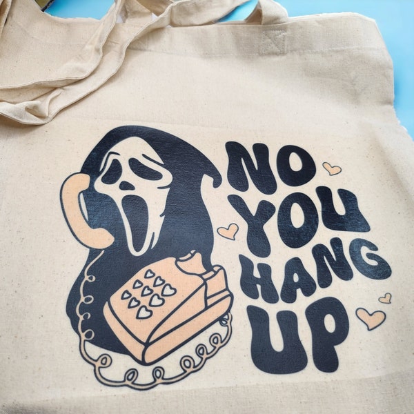 Baumwolle Tasche | Einkaufstasche | Schultertasche | Tasche mit Druck | Ghostface | Halloween Deko | Tote bag | halloween tasche | lustig