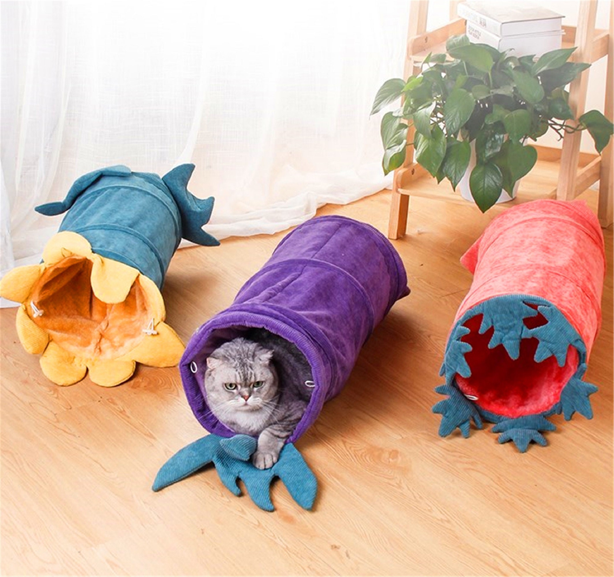 Weiche Plüsch Katze Hund Höhle Tunnel Bett komfortable &amp; Etsy