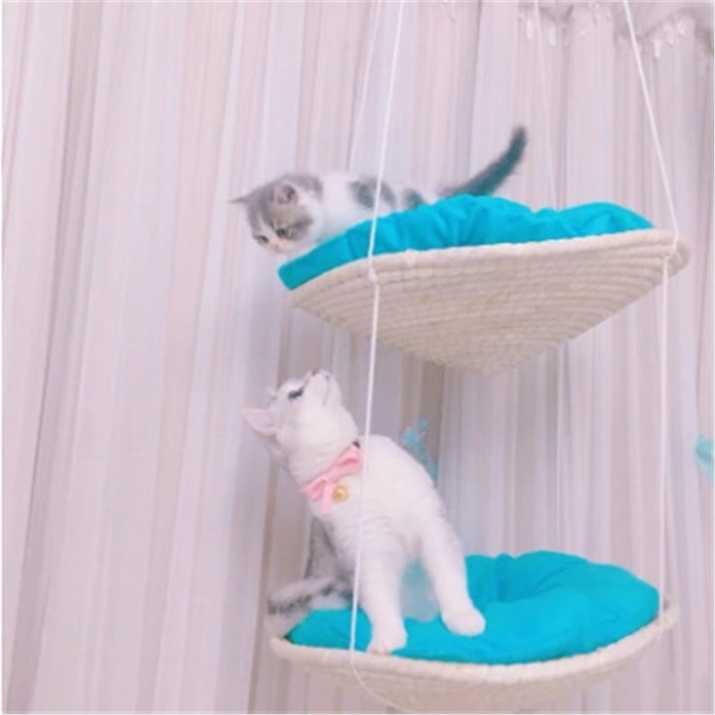 Wicker Rattan Cat Swing Bed Cat Supplies Hanging Basket Etsy