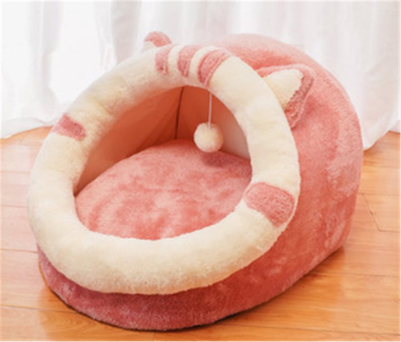 Weiche lange Plüsch Katze Hund Bett Marshmellow Donut Katze Etsy