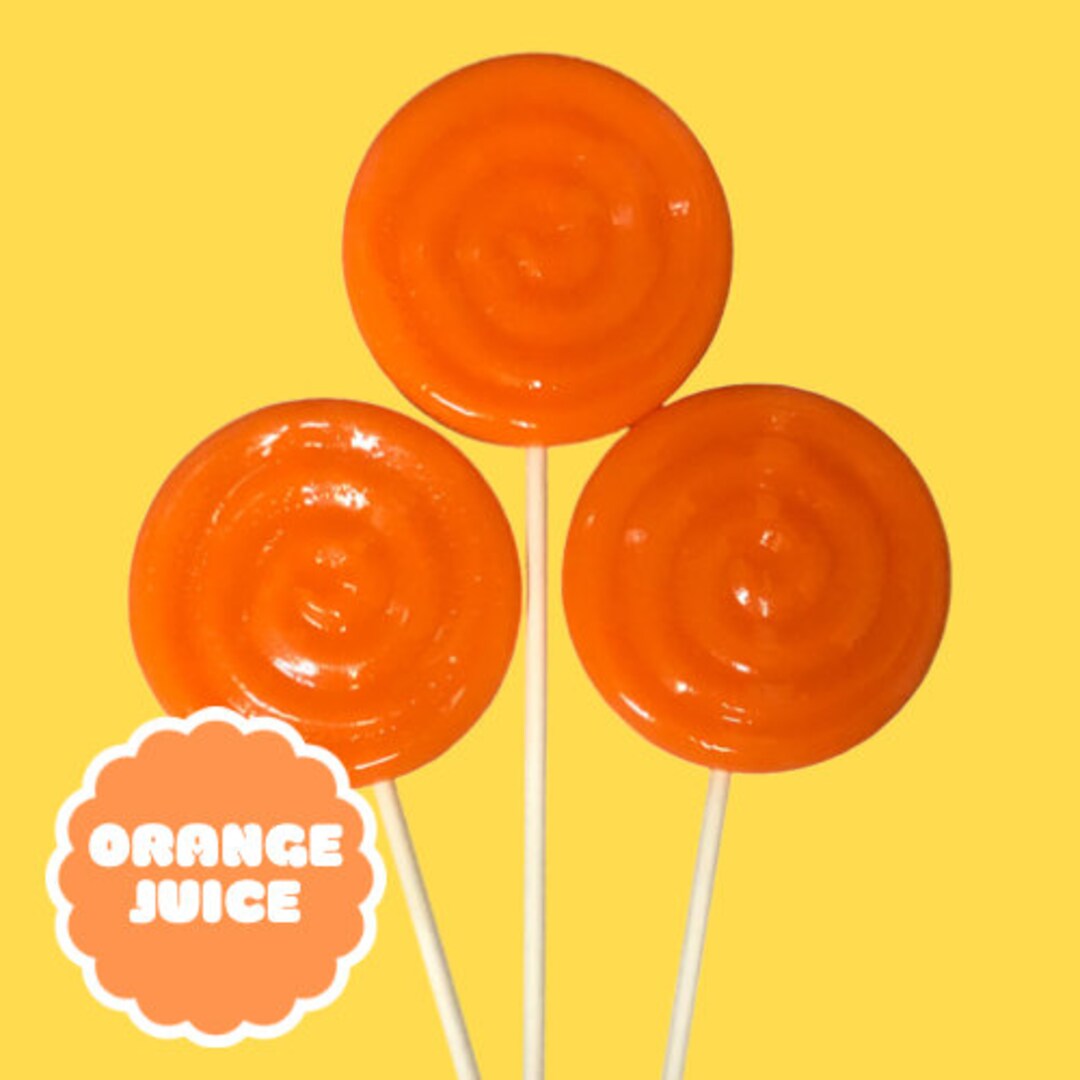 Orange Juice Flavored Jumbo Lollipop Etsy