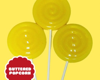 Buttered Popcorn Flavored Jumbo Lollipop