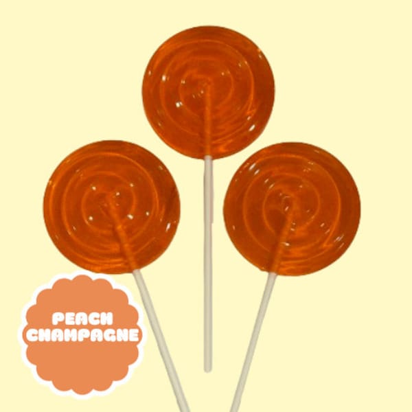 Peach Champagne Flavored Jumbo Lollipop