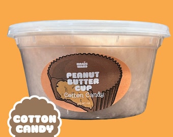 Peanut Butter Cup - Chocolate Peanut Butter Flavored Cotton Candy (1 oz container)