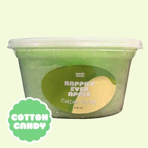 Happily Ever Apple - Green Apple Flavored Cotton Candy (1 oz container)