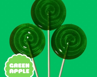 Green Apple Flavored Jumbo Lollipop