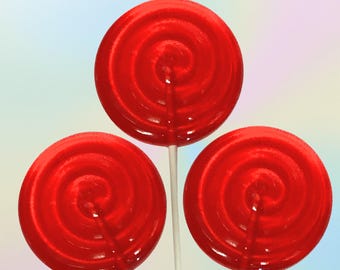 Candy Apple Flavored Jumbo Lollipops (4 pack)