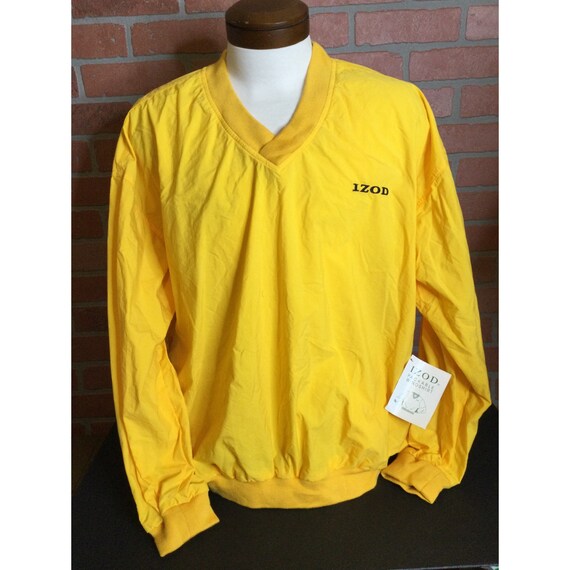 NWT Izod Men s Golf Windbreaker Packable Windshirt Jacket Pullover Yellow Etsy UK
