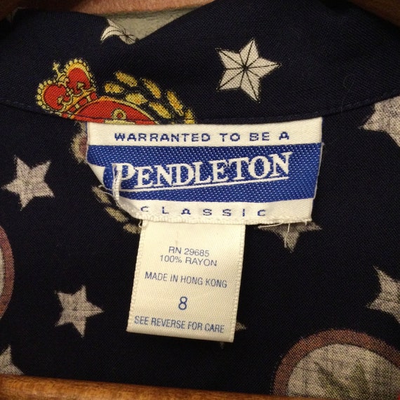 Vintage Pendleton button front shirt blouse Women… - image 2