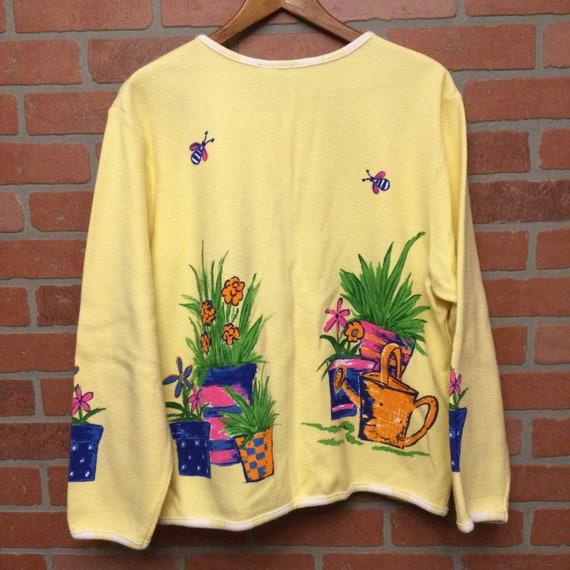 Vintage Onque Casuals Cardigan Sweater Colorful f… - image 4