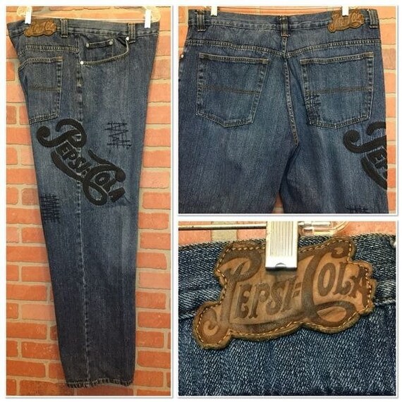 Vintage Pepsi Cola Jeans Mens 42 X 32 