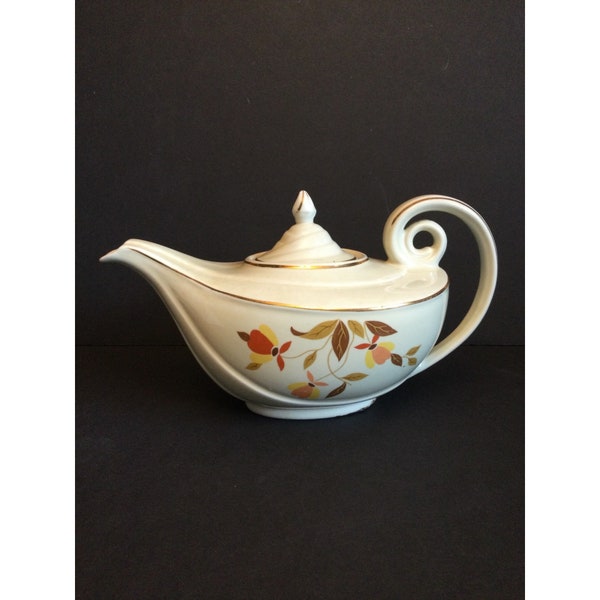 Vintage 1940’s Halls Superior Kitchen Ware Aladdin Style Ceramic Jewel Tea Pot
