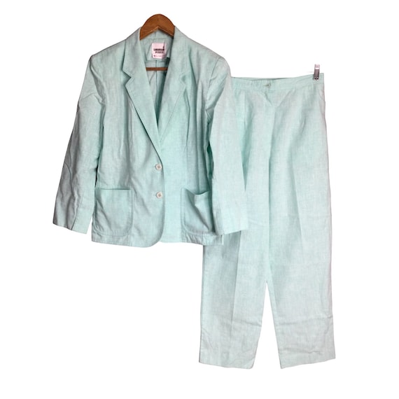 Vintage Suburban Petites Two Piece Suit Set Pants… - image 1