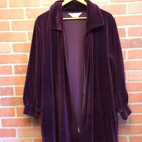 Vintage Neiman Marcus pullover robe house coat zi… - image 3