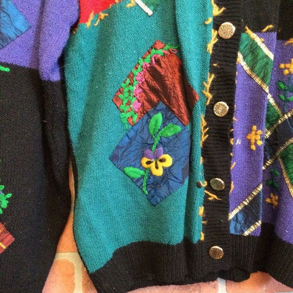 Vintage 90s Susan Bristol cardigan sweater size L… - image 5