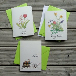 Künstlerkarten, Oster-Motiv, Aquarell-Druck, Osterkarte, Karte, Klappkarte, Umschlag