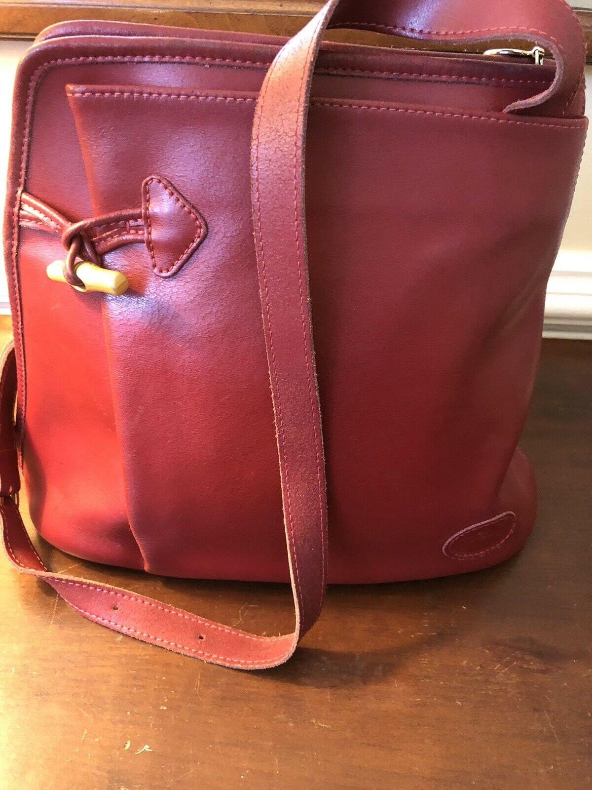 Longchamp Vintage Red Handbag Etsy