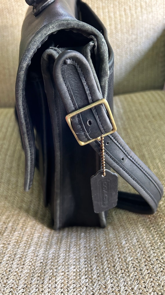 COACH Leather Briefcase Laptop Bag F59141 Black Razor Metropolitan EXCELLENT
