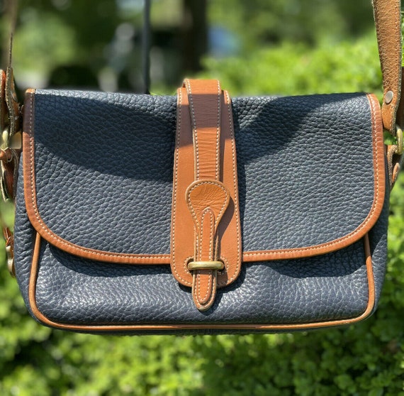 Dooney & Bourke Vintage Navy All Weather Equestrian Bag 