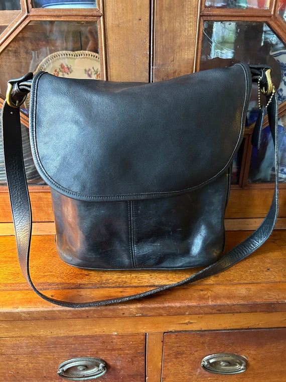 vintage Coach purse / black leather Coach / Coach Whitney Shoulder bag