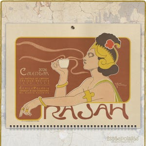 2026 Art Nouveau Wall Calendar : Les Maîtres de l&#39;Affiche Illustrations 0030101-NY