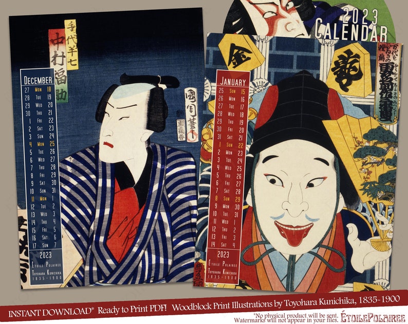 printable-2023-calendar-kabuki-japanese-art-dance-drama-etsy-canada