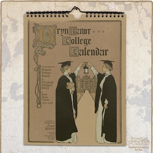 Calendario perpetuo de la Belle Époque / Women College, ilustraciones antiguas de Jessie Willcox Smith y Elizabeth Shippen Green, 1902-1909