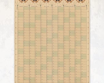2026 Wall Calendar / Year Planner, Art Nouveau Butterfly Illustrations by Theo Nieuwenhuis, 1911 / 0080001-NY