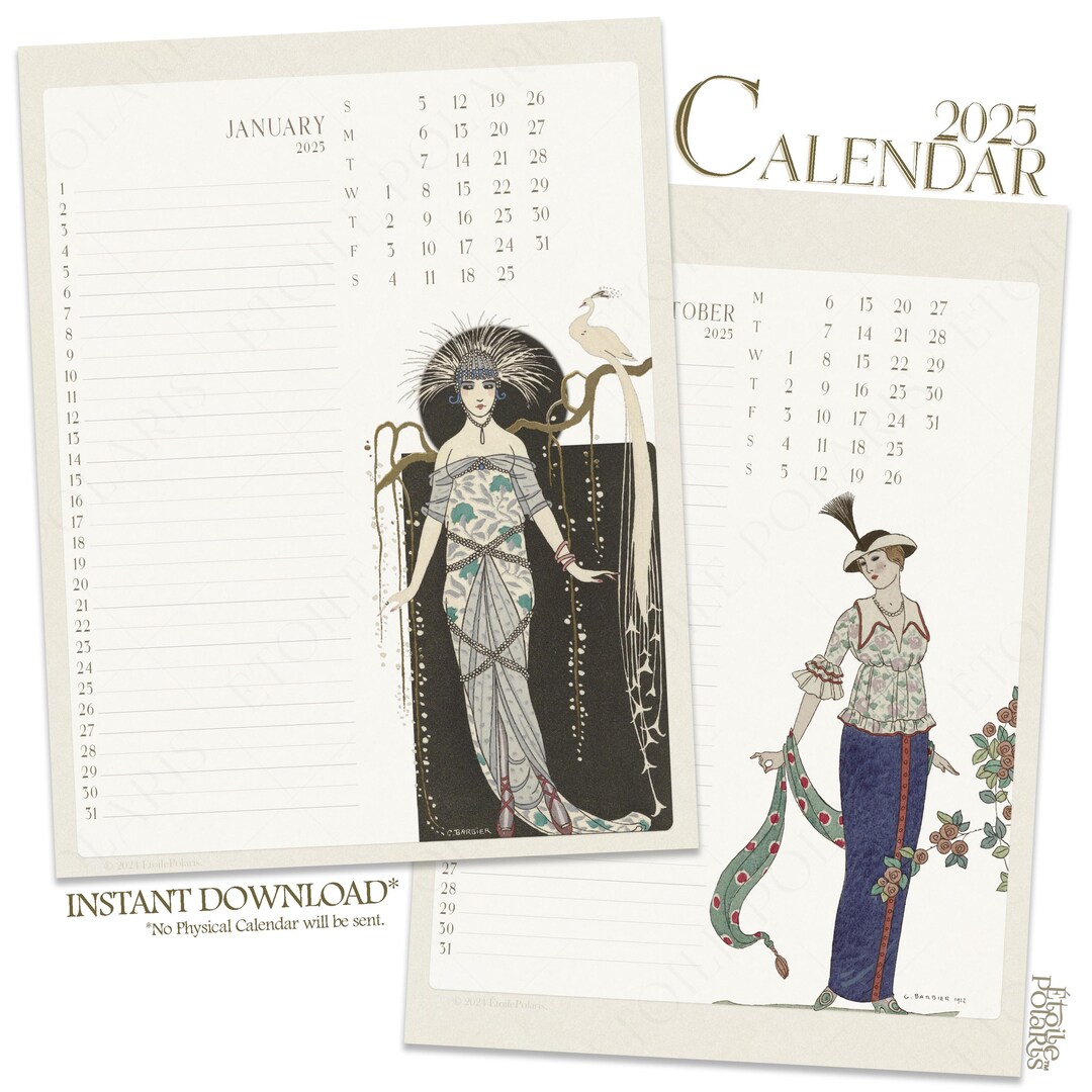 Clintons Art Deco Calendar 2025 Cherri Regine