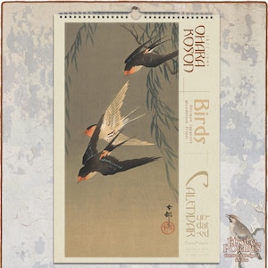 Japanese Bird Art Perpetual Calendar : Ohara Koson Woodblock Print 1050202-NA