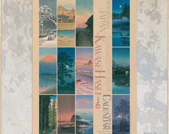 Japanese Art Calendar 2026-2027 : Kawase Hasui Woodblock Prints Wall Planner 0050209-NY