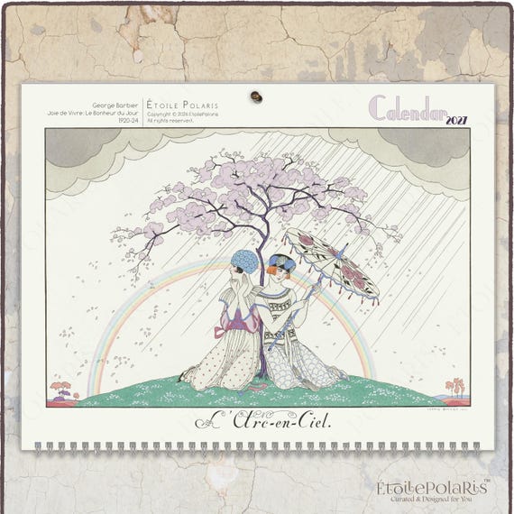 Art Deco 2027 Calendar : George Barbier Fashion Illustrations, A3/Tabloid Size 0030303-NY