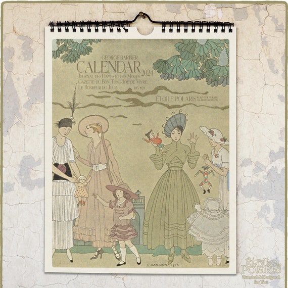 2024 Wall Calendar, 1920S Art Deco Women By George Barbier/Fashion