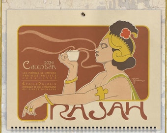 2024 Wall Calendar: Art Nouveau Poster Illustrations, Les Maîtres de l'Affiche, 1896-1900 / Monthly Wall Calendar 2024