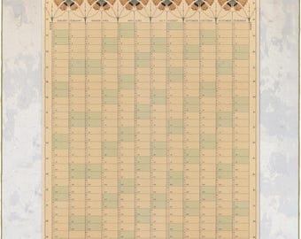 2027 Wall Calendar / Year Planner, Art Nouveau Butterfly Illustrations by Theo Nieuwenhuis, 1911 / 1090001-NY