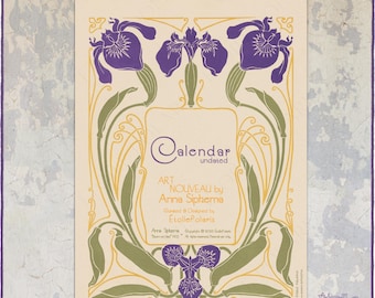 Art Nouveau Perpetual Calendar : Anna Sipkema Floral Illustrations 1050105-NY