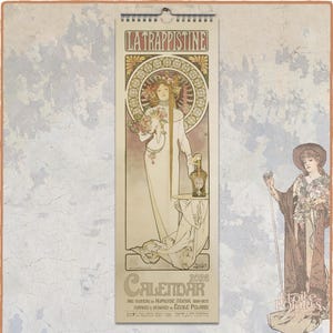 Mucha Calendar 2026 - Art Nouveau Women Illustrations, 1896 - 1902, Monthly Slim Wall Calendar 0060102-NY