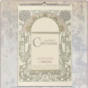 Art Nouveau Perpetual Calendar for Birthday, Anniversary & Celebration Dates / Alphonse Mucha, 1900 / A3, TABLOID Size Undated Planner