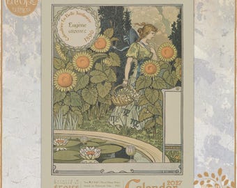 Art Nouveau Calendar 2027 : La Belle Jardiniere, Eugène Grasset - Monthly Wall Planner 0050103-EU
