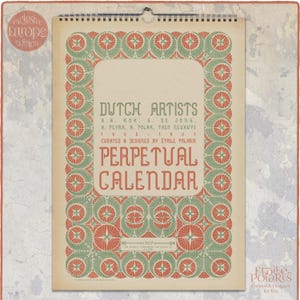 Art Nouveau Perpetual Calendar: Holländska konstnärer odaterad kalender, A3/Tabloidstorlek 4050101-EU