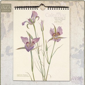 Botanical Calendar 2026 : Mary Vaux Walcott Wildflower Art - A4/Letter Size 0020402-NA