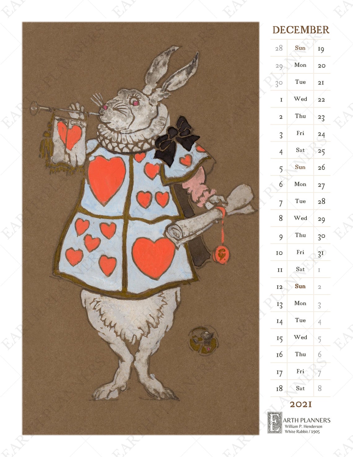 printable-alice-in-wonderland-calendar-2021-monthly-wall-etsy