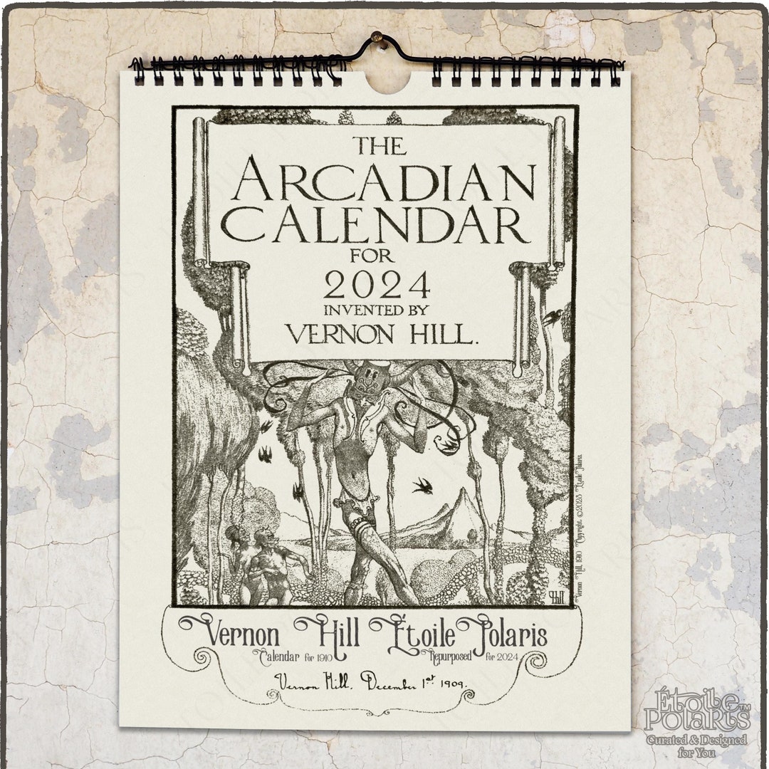 2024 Wall Calendar Grotesque Art Illustrations by Vernon Hill / Monthly