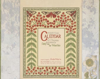 Art Nouveau Perpetual Calendar : Floral Birthday Anniversary Planner 1050103-NY