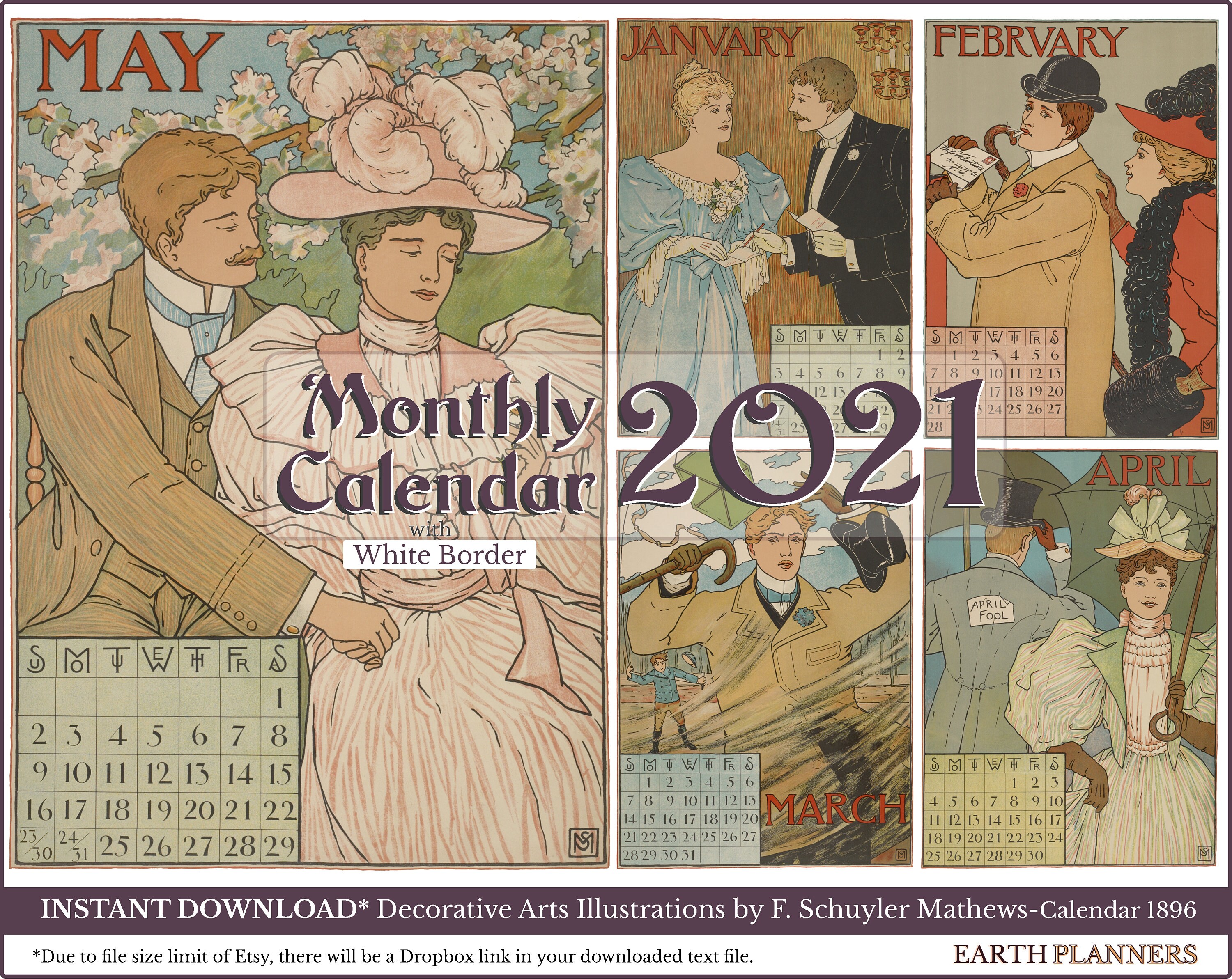 Printable Vintage Wall Calendar 2021 Newlywed Gift / Digital | Etsy Printable Vintage Wall Calendar 2021 Newlywed Gift / Digital | Etsy