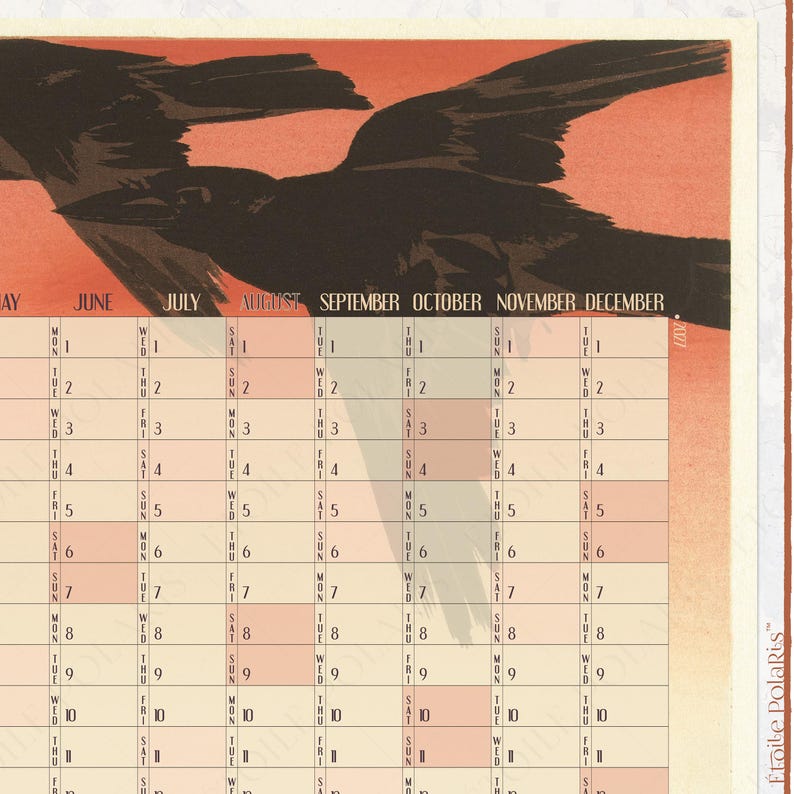 2026 Yearly Planner, Japanese Art, Woodblock Ukiyo-e Print by Shibata Zeshin, 1888-89 / 0080201-NY image 2