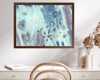 Pintura abstracta original en acuarela (descarga digital), lámina de arte abstracto moderno, arte mural imprimible, decoración original, lámina de galería