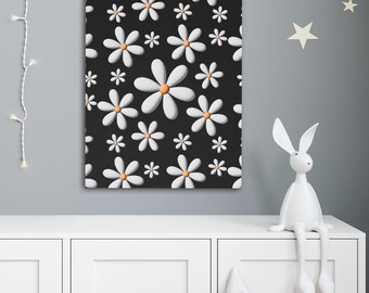 Lámina giclée floral: margaritas, decoración moderna para el hogar, arte mural floral, decoración primaveral, idea de regalo para amantes de la naturaleza, arte botánico